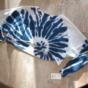 NWT XS SO Tie dye cropped lounge life weekend sweatshirt